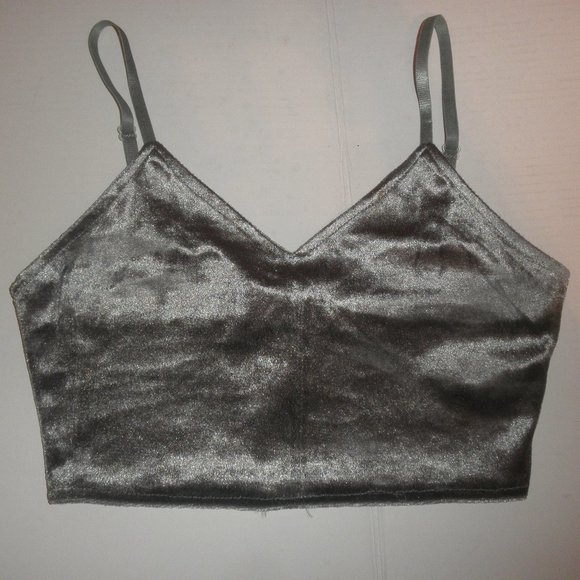 2 Velvet Small Strap Crop Tops Size S - Picture 4 of 5